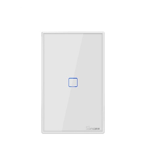 APAGADOR DE PARED TOUCH ON/OFF SONOFF T2US1C SMART INALAMBRICO WIFI PARA SOLUCION DE SMART HOME CON TEMPORIZADOR PARA IOS Y ANDROID COMPATIBLE CON ALEXA/GOOGLE HOME/IFTTT 1CH WIFI 2.4GHZ RF 433 HASTA 2AMP