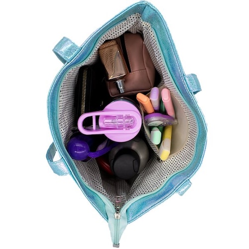 Bolsa Y Cartera Diseño De Escamas De Sirena Tornasol Azul
