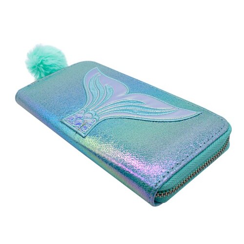 Bolsa Y Cartera Diseño De Escamas De Sirena Tornasol Azul