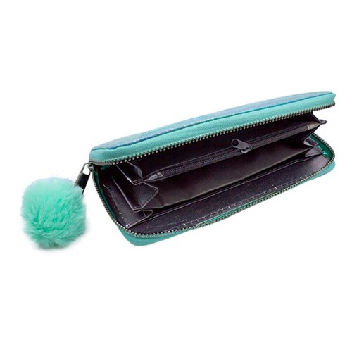 Bolsa Y Cartera Diseño De Escamas De Sirena Tornasol Azul