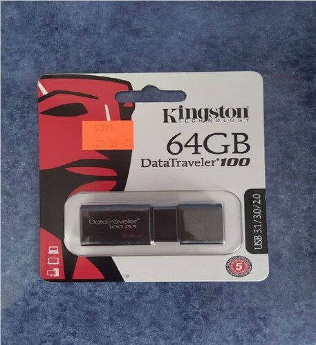 Memoria USB Kingston Technology Hi-Speed 100 G3 USB 3.0 64GB NEGRO PC MAC LAP NEGOCIO CASA OFICINA