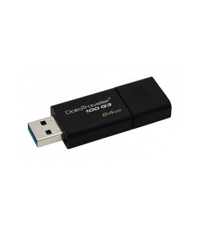 Memoria USB Kingston Technology Hi-Speed 100 G3 USB 3.0 64GB NEGRO PC MAC LAP NEGOCIO CASA OFICINA