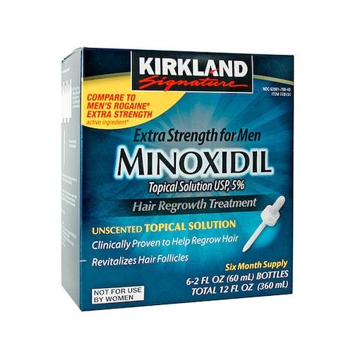 Minoxidil Kirkland - 6 pack - Barba y Cabello - Tratamiento para 6 meses