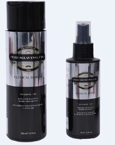 Noxidil H2 Sistema Regenerador Capilar con Shampoo, 240 ml, y Loción, 118 ml The Shaving Co Tratamiento completo para el Crecimiento de pelo