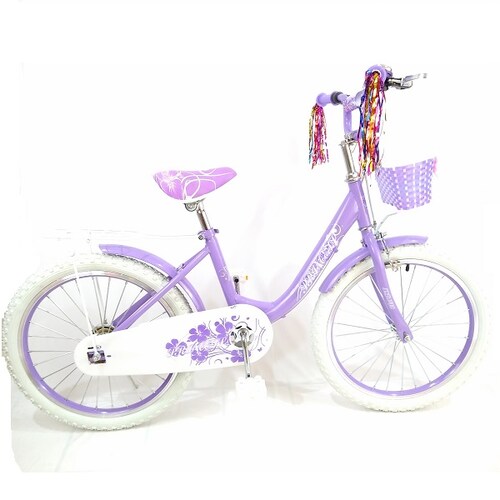 bicicleta para niña rodada 20" con canasta,salpicaderas,parrilla..