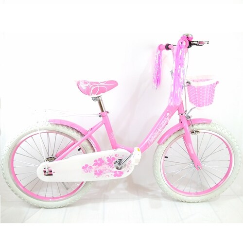 bicicleta para niña rodada 20" con canasta,salpicaderas,parrilla..