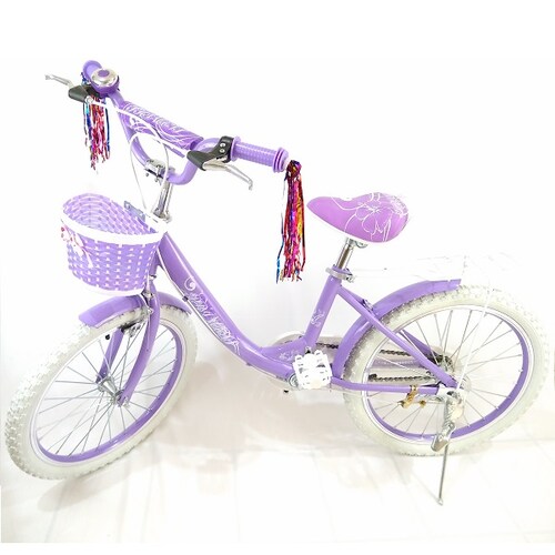 bicicleta para niña rodada 20" con canasta,salpicaderas,parrilla..