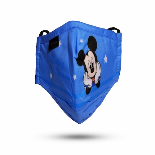  Cubrebocas Lavables Escolar Mickey Mouse Para Niños 100% Algodón FIltro Pm2.5 Disney 