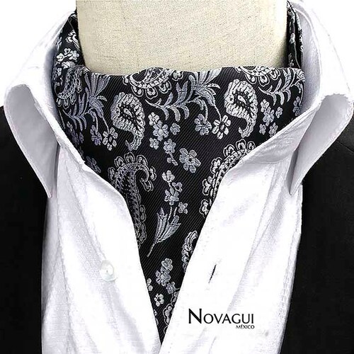 Corbata Ascot (tipo Gazné) con Pañuelo UNISEX Modelo AMIB-chNePl