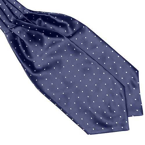 Corbata Ascot (tipo Gazné) con Pañuelo UNISEX Modelo PLKDT-AzPl