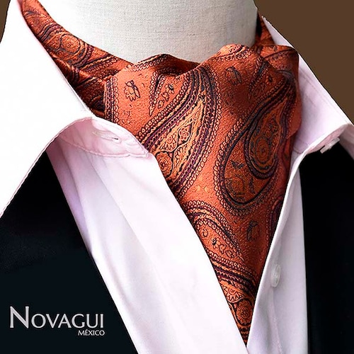 Corbata Ascot (tipo Gazné) con Pañuelo UNISEX Modelo AMIB-gCaNe