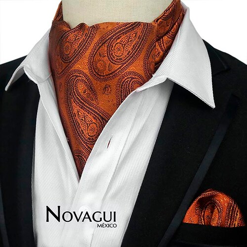Corbata Ascot (tipo Gazné) con Pañuelo UNISEX Modelo AMIB-gCaNe