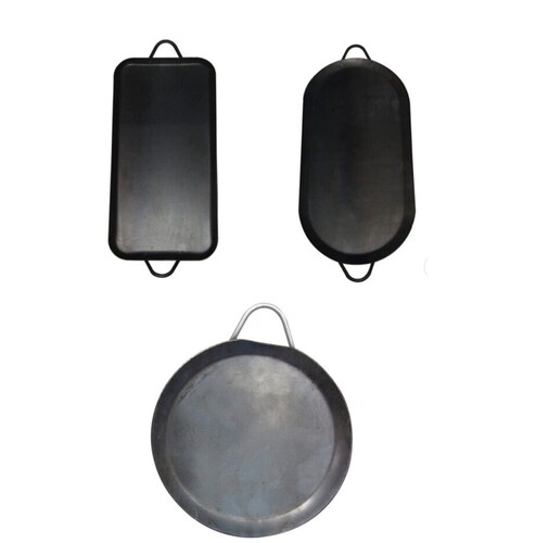 Comal Para Uso Rudo Kit 3 Piezas Diferentes Medidas.