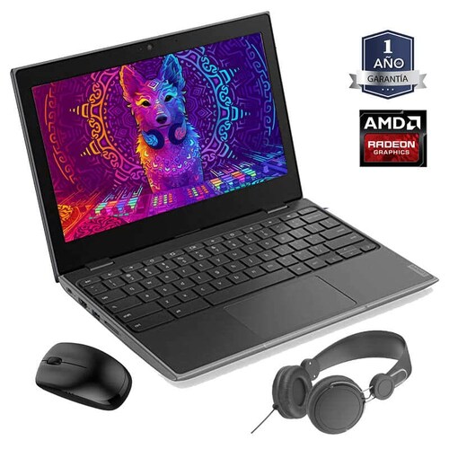 Laptop Lenovo Chromebook 11 Amd A4 32gb Ram 4gb + mouse + audífonos