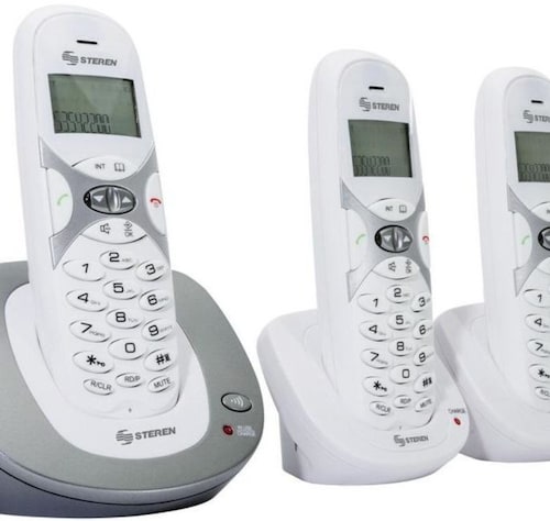 Teléfono inalámbrico Steren TEL-2492 con 2 extensiones END