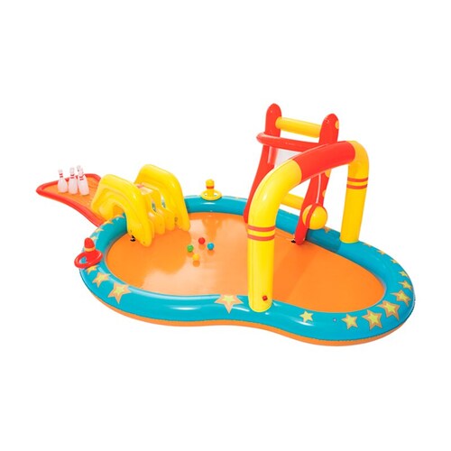 Centro de Juegos Parque Acuático Inflable Infantil Con Bolos De Boliche  435 x 213 x 117cm