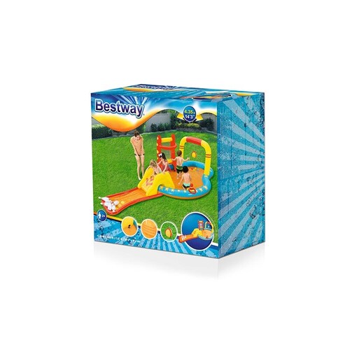 Centro de Juegos Parque Acuático Inflable Infantil Con Bolos De Boliche  435 x 213 x 117cm