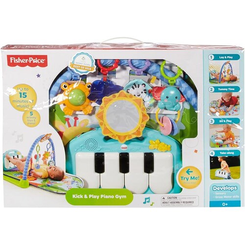 Gimnasio Fisher - Price Deluxe Kick & Play Piano Gym Blue
