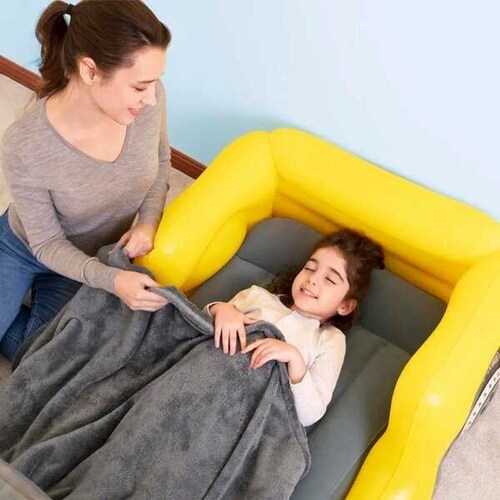 Cama Colchón Individual Inflable en Forma de Carro Infantil para Niños 138 x 62 CM