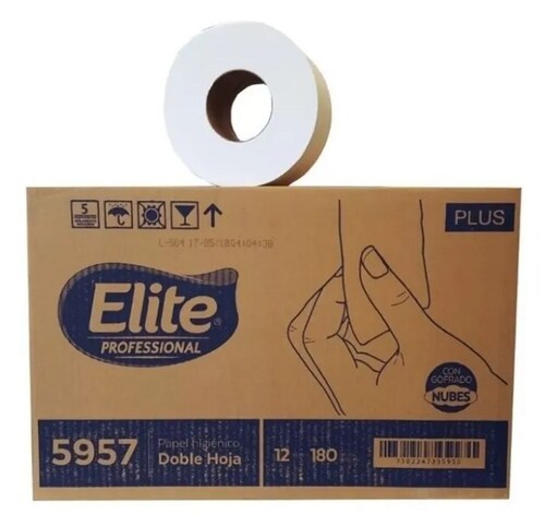 Caja Papel Higienico Elite 12 Piezas Con 180 Mts C/u
