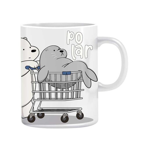 Taza POLAR Cerámica 15oz, Coffee Tea Mug POLAR We Bare Bears
