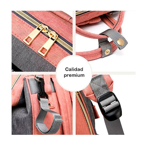 Mochila Pañalera LAND Impermeable Térmica Moderna