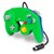 Control alámbrico Cirka Verde con Azul para wii/Gamecube