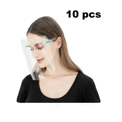 Careta Protectora Facial Lentes Certificado 10pz