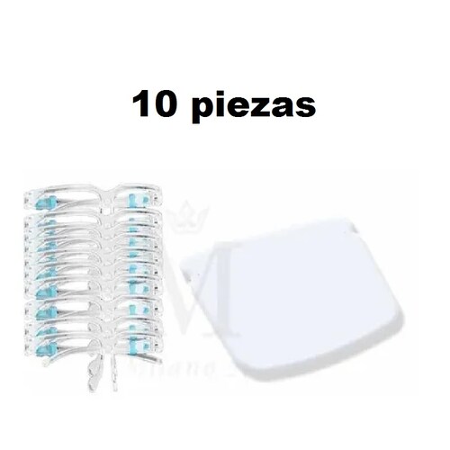 Careta Protectora Facial Lentes Certificado 10pz