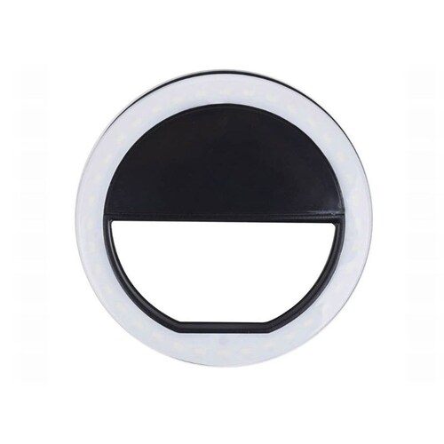 Aro Luz Led  Selfie Ring Light Para Celular Clip MobileCIty Negro