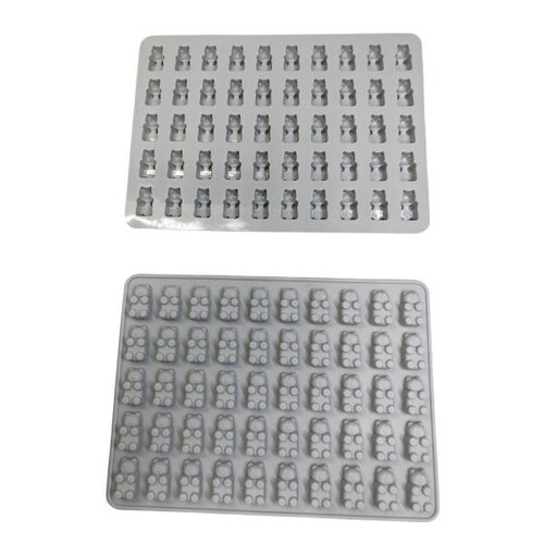 Moldes Silicona Silicon Chocolates Gomitas Ositos - Gotero GRIS