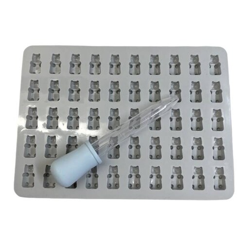 Moldes Silicona Silicon Chocolates Gomitas Ositos - Gotero GRIS