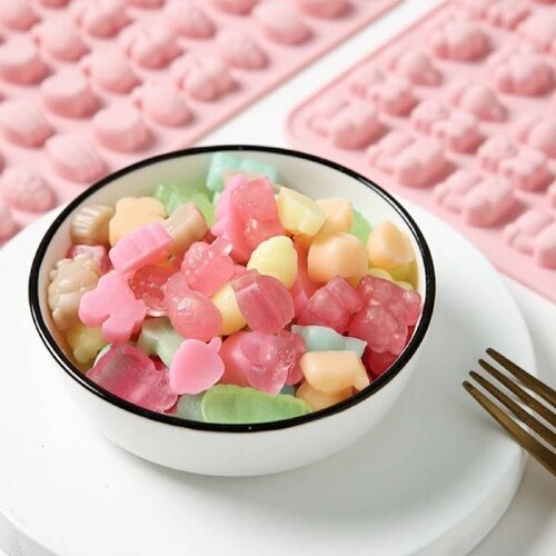 Moldes Silicona Silicon Chocolates Gomitas Ositos - Gotero GRIS