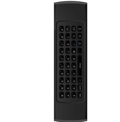 TECLADO COMPACTO INALAMBRICO GHIA CON AIR MOUSE Y CONTROL REMOTO IR SMART TV PANTALLA MONITOR USB