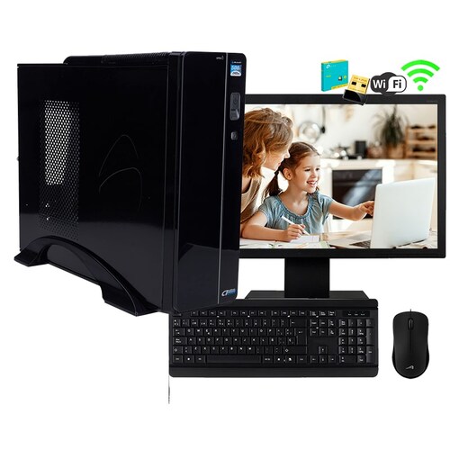 pc Computadora escolar 10 generacion 8gb ram 1tb disco wifi monitor 18.5 teclado y mouse 120gb ssd