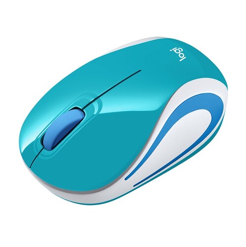 MOUSE INALAMBRICO MINI LOGITECH M187 COLOR VERDE AZULADO   910-005363