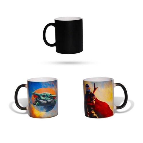 Taza Mágica Color 12oz Baby Yoda Mandalorian P/ Regalo By Pd