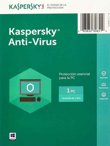 Kaspersky Anti-Virus Licencia 1 año en caja