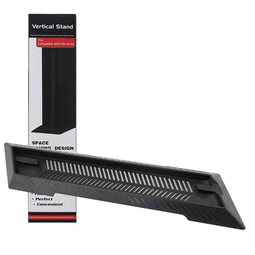 PS4 Slim Base Vertical Sencilla Compatible Con PlayStation 4 Slim (Negra)