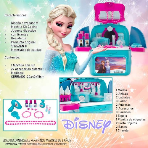 Mochila Set De Cocina Doctora Belleza Mascota Disney Frozen  72155-72158