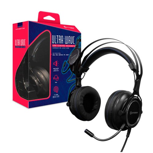 Audifonos alámbricos ULTRAWAVE Para PS4®/ PS3®/ Nintendo Switch®/ PC/ Mac®
