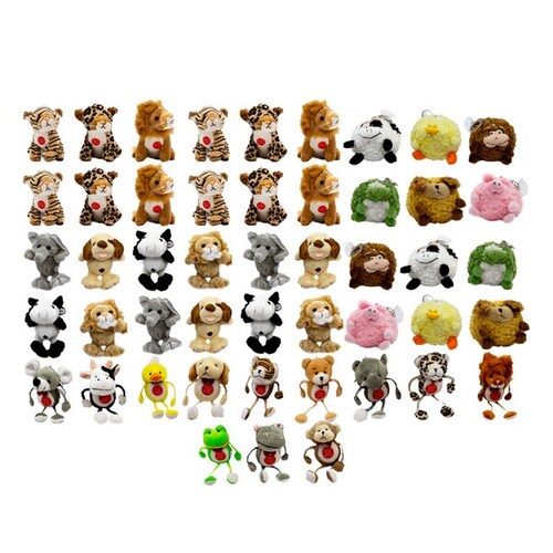 Llavero De Mayoreo Con Chupon De Animales De Peluche 48 Piezas Llaveros de Mayoreo