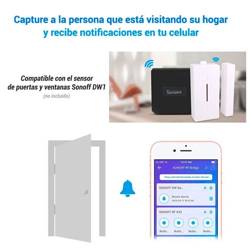 Comunicador Sonoff Rf Bridge 433 Mhz Amazon Alexa y Google Home