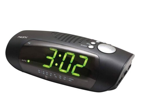 Radio Reloj Despertador MISIK MR433 AM/FM color Negro