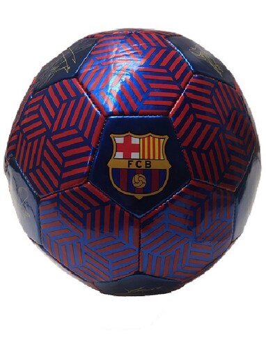 BALON FC BARCELONA AZUL METALICO / ROJO