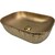 Lavabo Cerámico para Baño LUZ, forma rectangular en color dorado con detalles en relieve metalizados. De sobreponer, con diseño europeo ideal para todo tipo de baños. Dimensiones 45.0 x 32.0 x 13.5 cms. (base x altura x profundidad)