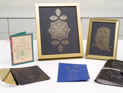 Lideart Paquete Laminadora Foil 9" + 4 Rollos de Foil Luminos 12"