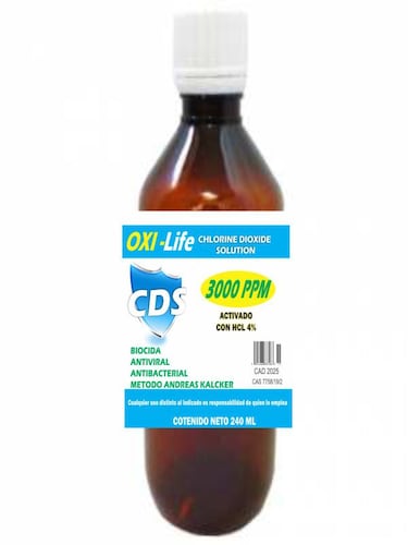 CDS OXI LIFE DIOXIDO CLORO 3000 Ppm 2Pzs De 240 Ml 