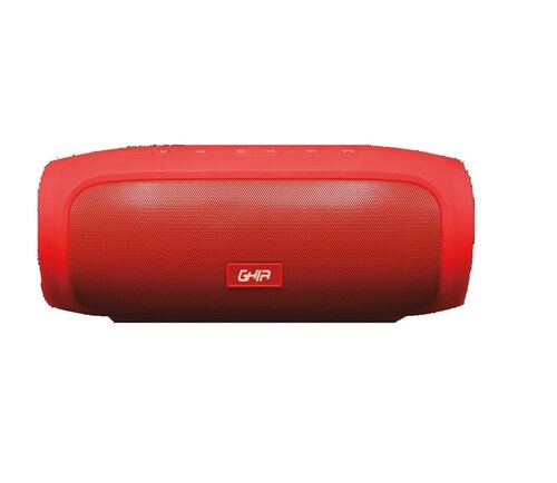 BOCINA BLUETOOTH BX400R GHIA ROJO 8W X2 RMS AUX MICRO SD CARD USB PORTATIL CEL TABLET MICROFONO