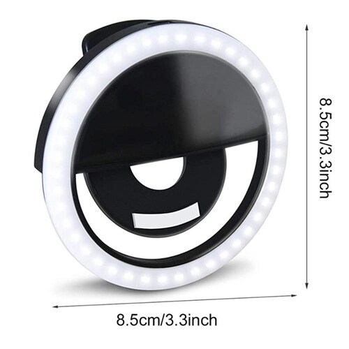 Aro De Luz Led Para Selfie Ring Light Con Celular Clip 